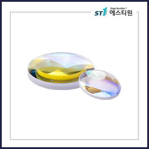 빛을 모으는 양면 볼록 렌즈 (B코팅) - [SGLA12 / 직경 30•40•50.8mm / 파장 1050-1700nm]