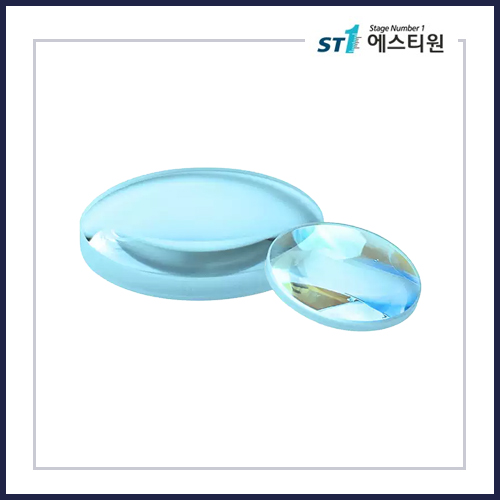 불화칼슘 (CaF2) • 양면 볼록 렌즈 • IR1 코팅 - [SGLH52 / 직경 12.7•25.4mm / 파장 3~5μm]